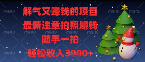 解气又挣钱的项目，最新违章拍照挣钱，随手一拍，轻松收入多张【揭秘】-创领云聚