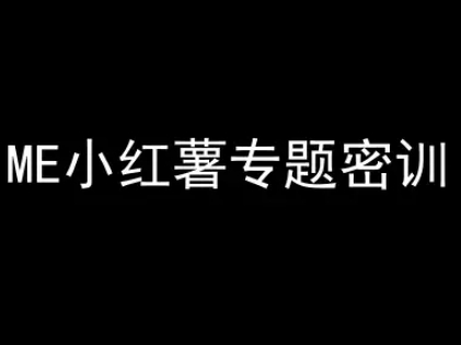 ME小红薯专题密训-小红书电商教程-创领云聚