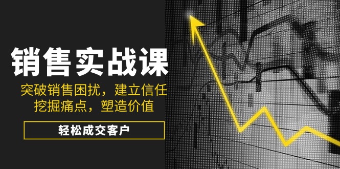 销售实战课，突破销售困扰，建立信任，挖掘痛点，塑造价值，轻松成交客户-创领云聚