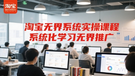 淘宝无界系统实操课程，系统化学习无界推广-创领云聚