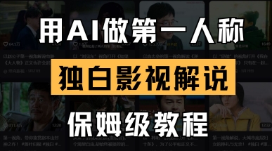 用AI做第一人称独白影视解说，手把手教学，保姆级教程-创领云聚