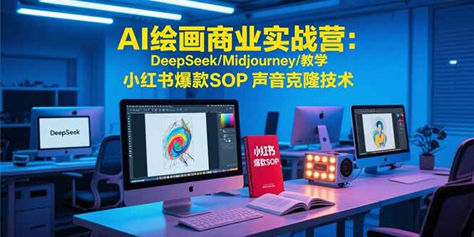 AI绘画商业实战营：DeepSeek/Midjourney/教学 小红书爆款SOP 声音克隆技术-创领云聚