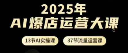 2025年AI爆店运营大课，13节AI实操课+37节流量运营课-创领云聚