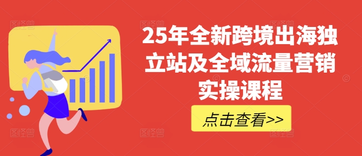 25年全新跨境出海独立站及全域流量营销实操课程，跨境电商独立站TIKTOK全域营销普货特货玩法大全-创领云聚