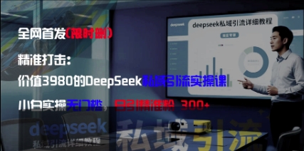 精准打击：价值3980的DeepSeek私域引流实操课，小白实操无门槛，日引精准粉300+-创领云聚