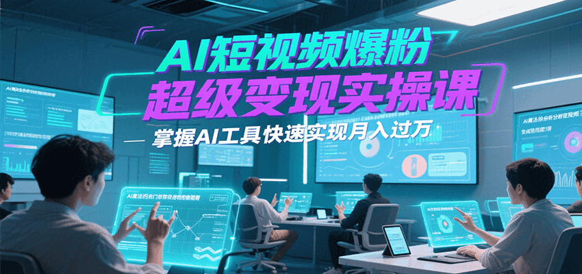 AI短视频爆粉超级变现实操课，掌握AI工具快速实现月入过万-创领云聚