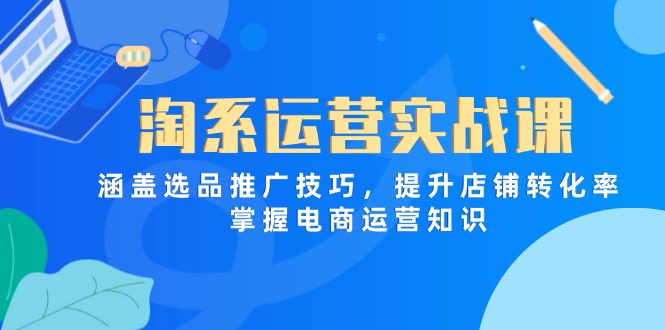 淘系运营实战课，涵盖选品推广技巧，提升店铺转化率，掌握电商运营知识-创领云聚