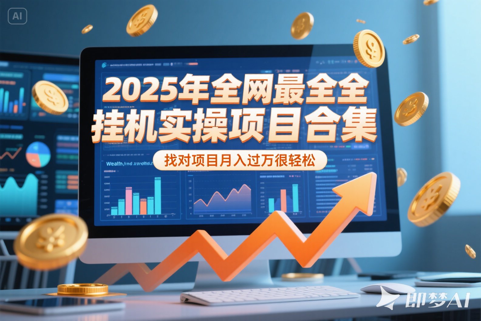 2025年挂机实操项目实操演练，挂机类型，AI直播类型，轻资产创业类型…-创领云聚