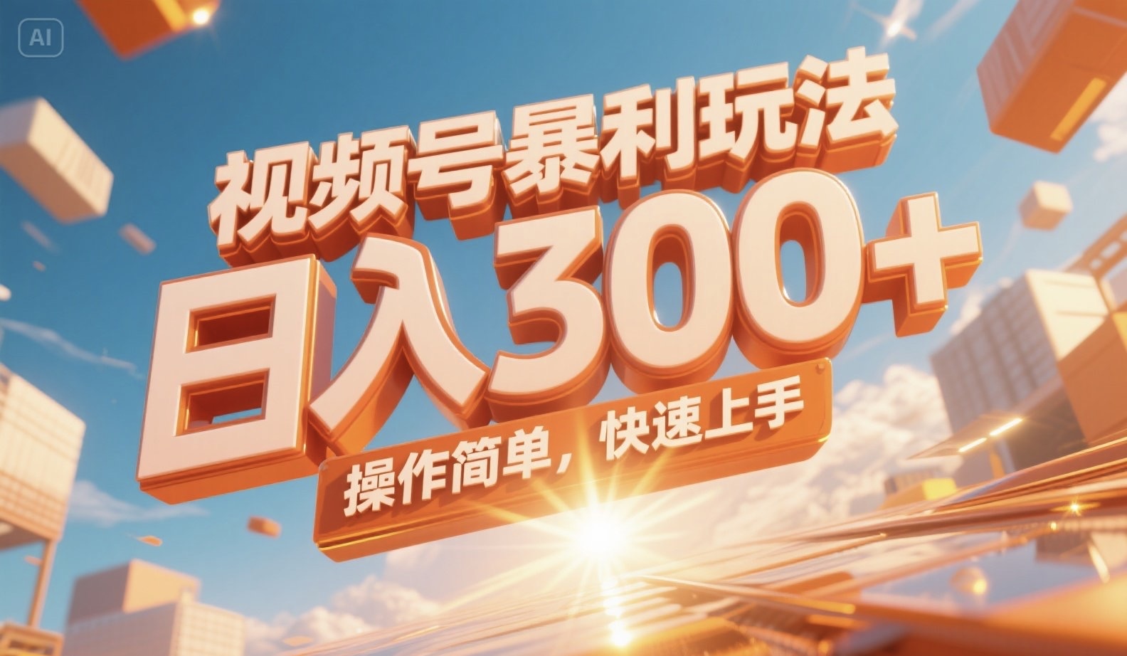 视频号暴利玩法，日入300+，操作简单，快速上手。-创领云聚
