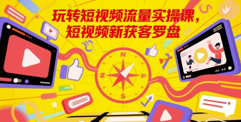 玩转短视频流量实操课，短视频新获客罗盘-创领云聚