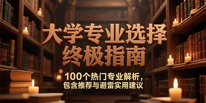 付费文：大学专业选择终极指南,100个热门专业解析,包含推荐与避雷实用建议-创领云聚