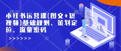 小红书运营课(图文+短视频)基础规则、策划定位、流量密码-创领云聚