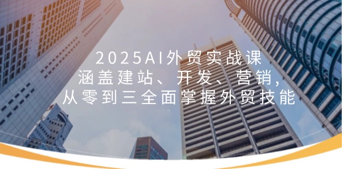 2025AI外贸实战课：涵盖建站、开发、营销, 从零到三全面掌握外贸技能-创领云聚