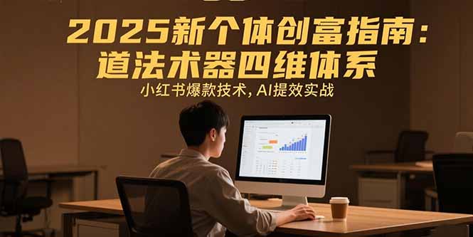 2025新个体创富指南：道法术器四维体系，小红书爆款技术，AI提效实战-创领云聚