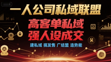 一人公司私域联盟，高客单私域，强人设成交，建私域 搞发售 广结盟 造势能-创领云聚