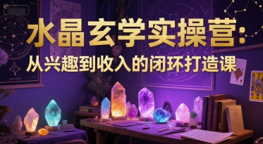水晶玄学实操营：从兴趣到收入的闭环打造课-创领云聚