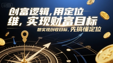 创富逻辑，用定位思维实现财富目标，想实现创收目标，先搞懂定位-创领云聚