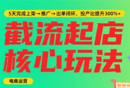 淘宝截流快速起店玩法，掌握暴力快速起店的流程-创领云聚