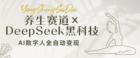 养生赛道+DeepSeek黑科技：AI数字人全自动变现，小白也能月入过W-创领云聚