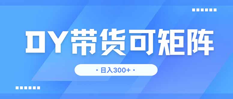 DY带货，日入300＋矩阵无上限-创领云聚