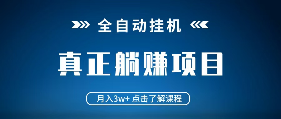 全自动挂机项目 月入3w+ 真正躺平项目 不吃电脑配置 当天见收益-创领云聚