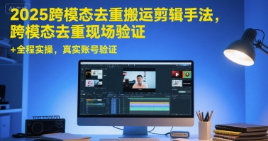 2025跨模态去重搬运剪辑手法，跨模态去重现场验证 +全程实操，真实账号验证-创领云聚