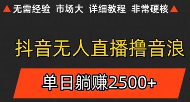抖音无人直播6.0 简单无脑可矩阵 每天两小时轻松躺赚500+-创领云聚