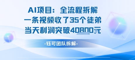 AI收徒变现闭环：一条视频收35人，日入1k+(附完整SOP)-创领云聚