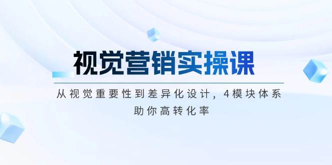 视觉营销实操课, 从视觉重要性到差异化设计, 4模块体系, 助你高转化率-创领云聚