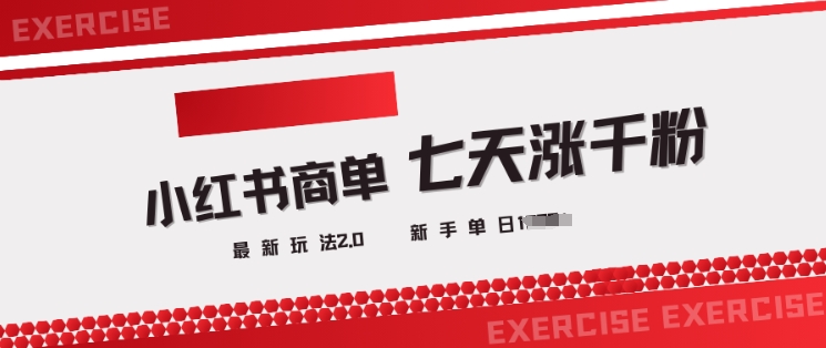 小红书商单2.0最新玩法，3天涨千粉单日变现多张-创领云聚