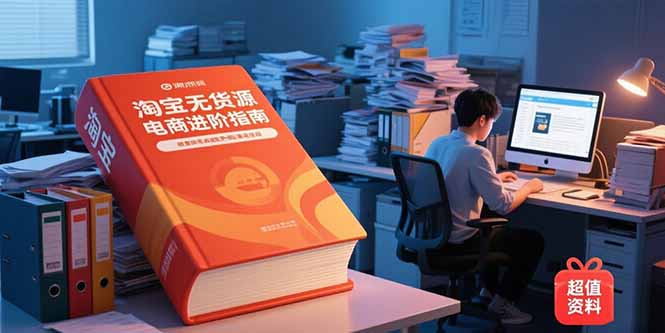 淘宝无货源电商进阶指南，包含新人课、进阶课，配套资料，蓝海选品等-创领云聚