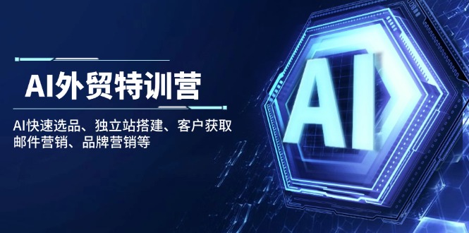 AI外贸特训营：AI快速选品、独立站搭建、客户获取、邮件营销、品牌营销等-创领云聚