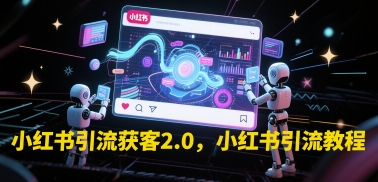 小红书引流获客2.0，小红书引流教程-创领云聚