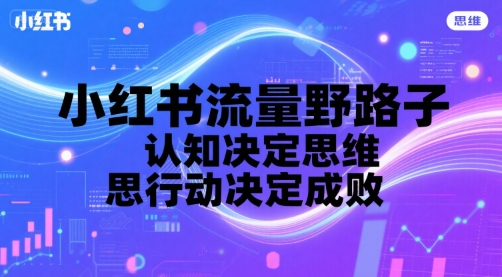 小红书流量野路子，认知决定思维，思维决定行动，行动决定成败-创领云聚