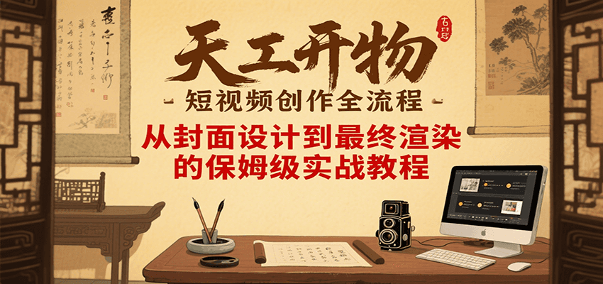 天工开物短视频创作全流程，从封面设计到最终渲染的保姆级实战教程-创领云聚