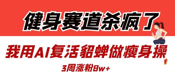 健身赛道杀疯了？我用AI复活貂蝉做瘦身操，3周涨粉8W-创领云聚