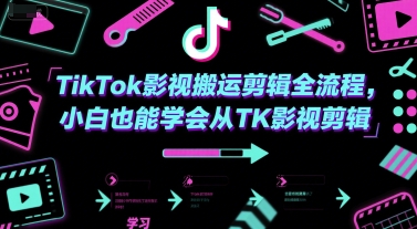 TikTok影视搬运剪辑全流程，小白也能学会从TK影视剪辑-创领云聚