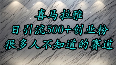喜马拉雅，小而精的流量赛道，日进500+精准创业粉-创领云聚