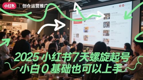 2025小红书7天螺旋起号，小白0基础也可以上手-创领云聚