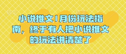 小说推文1月份玩法指南，终于有人把小说推文的玩法讲清楚了!-创领云聚