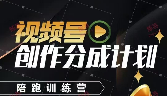 视频号创作分成计划陪跑训练营，手把手教会你如何制作视频，细水长流型项目-创领云聚