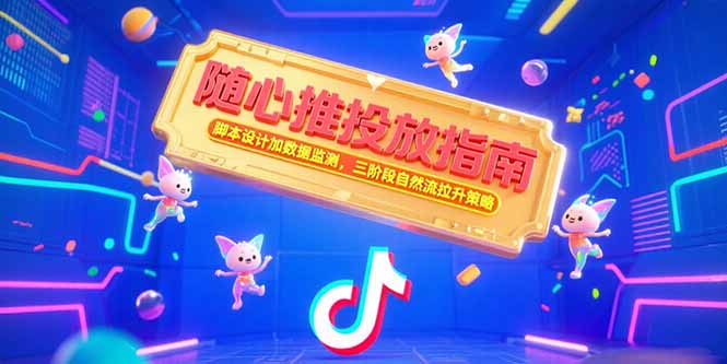 随心推投放指南，脚本设计加数据监测，三阶段自然流拉升策略-创领云聚