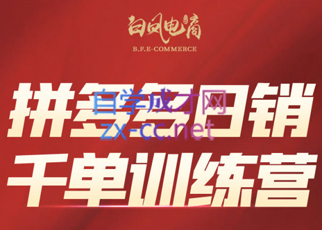 白凤电商·拼多多日销千单训练营(更新7月)-创领云聚