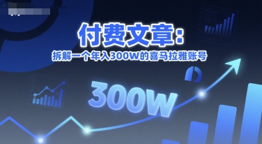 付费文章：拆解一个年入300W的喜马拉雅账号-创领云聚