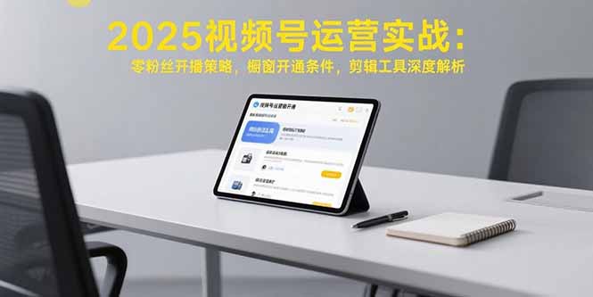 2025视频号运营实战：零粉丝开播策略，橱窗开通条件，剪辑工具深度解析-创领云聚