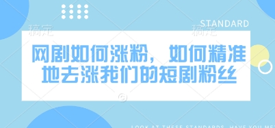 网剧如何涨粉，如何精准地去涨我们的短剧粉丝-创领云聚
