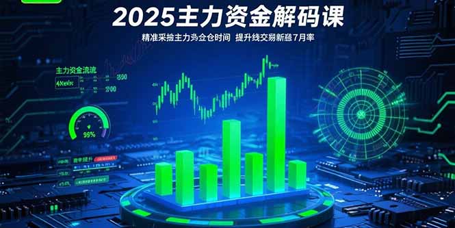 2025主力资金解码课：精准捕捉主力建仓时机，提升短线交易胜率(更新7月-创领云聚