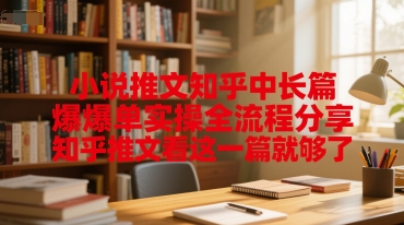 小说推文知乎中长篇爆单实操全流程分享，知乎推文看这一篇就够了-创领云聚