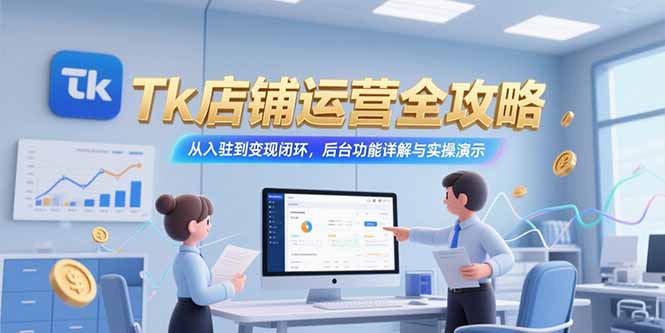 Tk店铺运营全攻略，从入驻到变现闭环，后台功能详解与实操演示-创领云聚