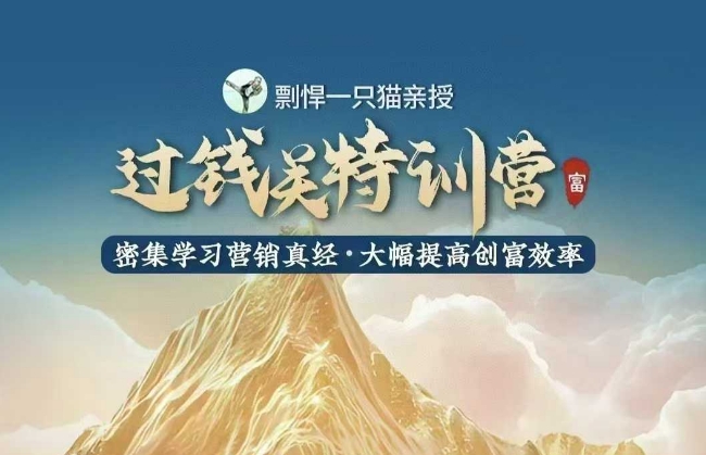 剽悍一只猫-过钱关特训营，学习营销真经 大幅度提高创富效率-创领云聚